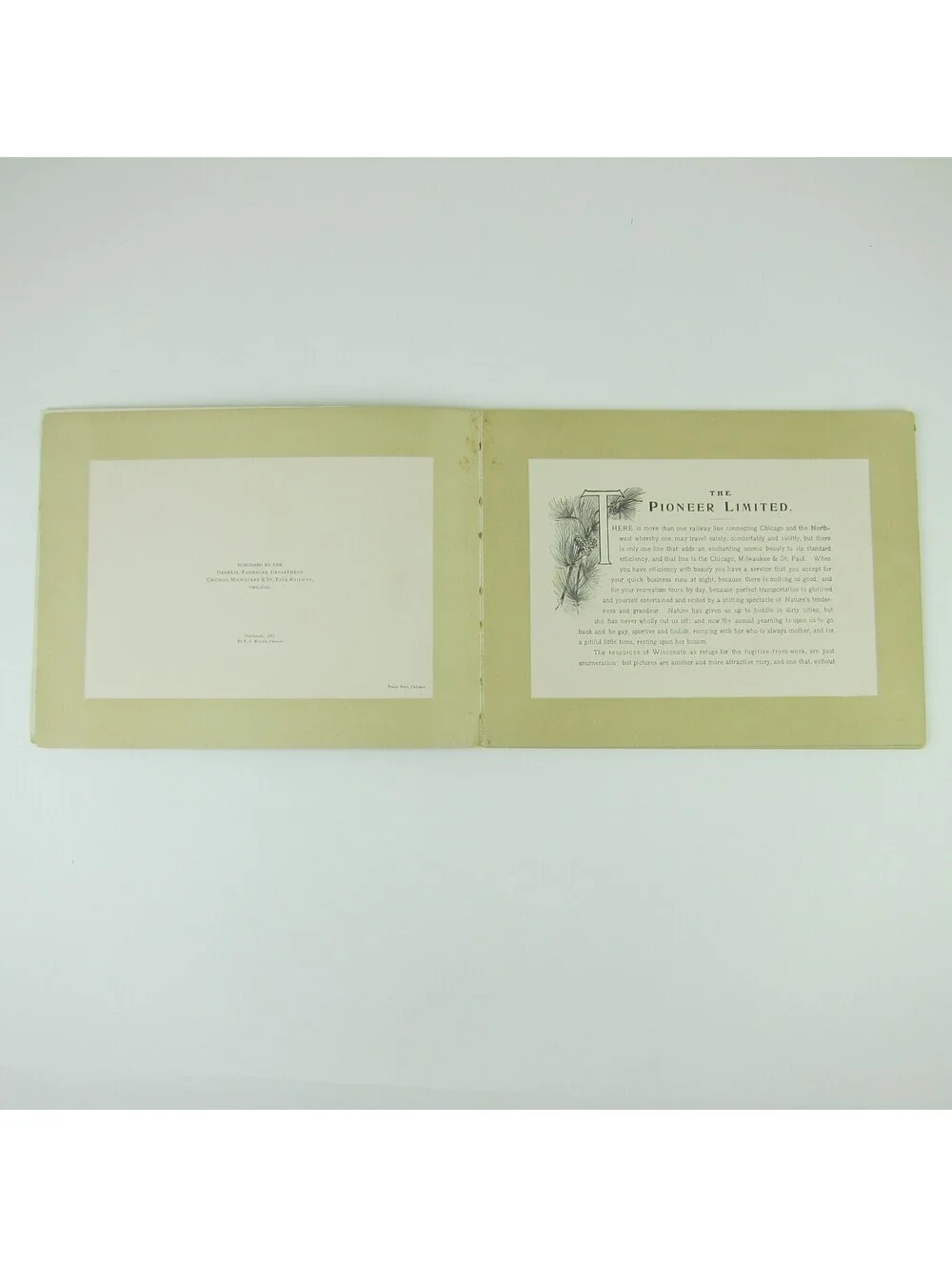 Chicago Milwaukee St. Paul Railway Book Kilbourn Dells of Wisconsin Antique 1907